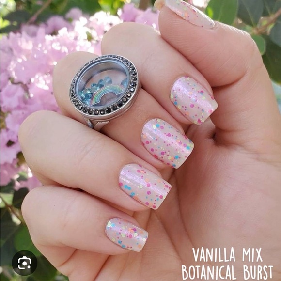*Retired* Color Street: Botanical Burst | Pink Blue Glitter Clear Overlay Spring - Picture 5 of 14